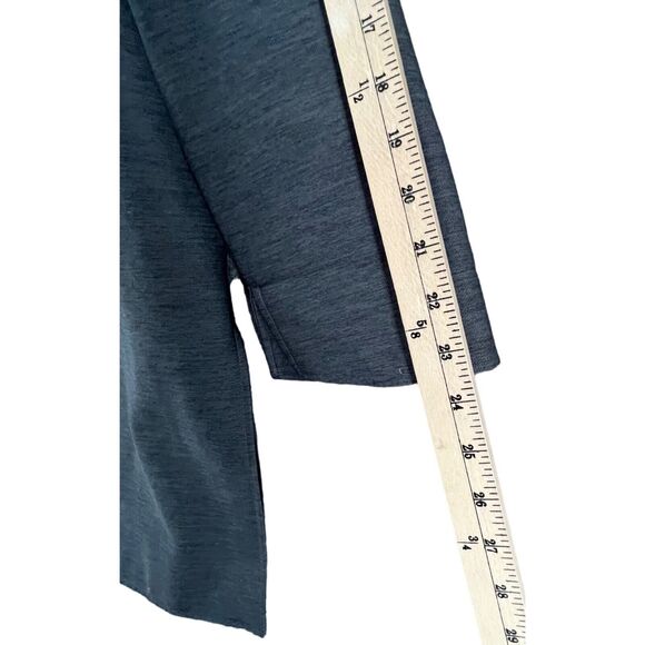 Larry Levine Suit Jacket Women 10 Gray Minimalist Career Longline Blazer Classic - Picture 11 of 15